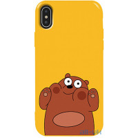 Чохол-накладка TOTO Pure TPU 2mm Print Case Apple iPhone X/XS #56 Bear Ups Yellow