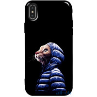 Чохол-накладка TOTO Pure TPU 2mm Print Case Apple iPhone X/XS #76 Catcoat Black