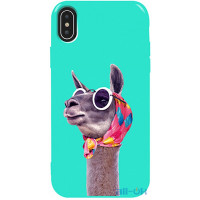 Чохол-накладка TOTO Pure TPU 2mm Print Case Apple iPhone X/XS #8 Lama Glasses Mint