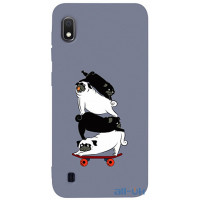 Чохол-накладка TOTO Matt TPU 2mm Print Case Samsung Galaxy A10 #51 Mops Skate Lavander Grey