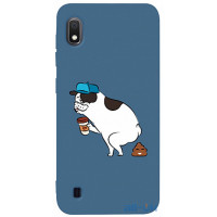 Чохол-накладка TOTO Matt TPU 2mm Print Case Samsung Galaxy A10 #50 Mops Kak Navy Blue