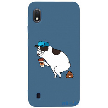 Чохол-накладка TOTO Matt TPU 2mm Print Case Samsung Galaxy A10 #50 Mops Kak Navy Blue