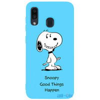 Чохол-накладка TOTO Matt TPU 2mm Print Case Samsung Galaxy A20/A30 #64 Snoopy Sky Blue
