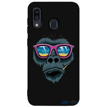 Чохол-накладка TOTO Matt TPU 2mm Print Case Samsung Galaxy A20/A30 #67 Monkey Glass Black
