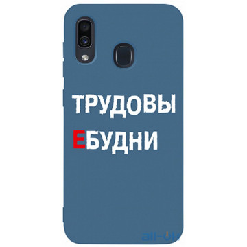 Чохол-накладка TOTO Matt TPU 2mm Print Case Samsung Galaxy A20/A30 #78 Budni Navy Blue