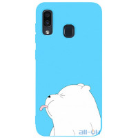 Чохол-накладка TOTO Matt TPU 2mm Print Case Samsung Galaxy A20/A30 #57 Bear Tongue Sky Blue
