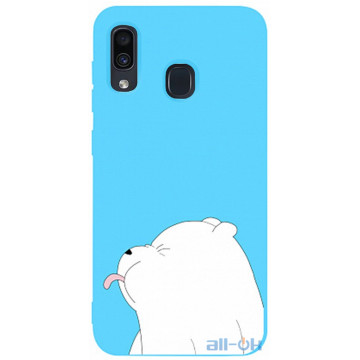 Чохол-накладка TOTO Matt TPU 2mm Print Case Samsung Galaxy A20/A30 #57 Bear Tongue Sky Blue