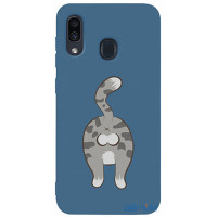 Чохол-накладка TOTO Matt TPU 2mm Print Case Samsung Galaxy A20/A30 #62 Catzad Navy Blue
