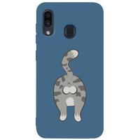 Чохол-накладка TOTO Matt TPU 2mm Print Case Samsung Galaxy A20/A30 #62 Catzad Navy Blue