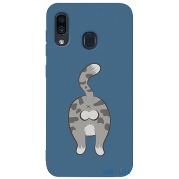 Чохол-накладка TOTO Matt TPU 2mm Print Case Samsung Galaxy A20/A30 #62 Catzad Navy Blue