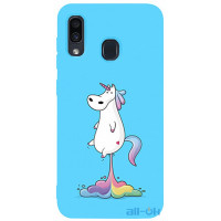 Чохол-накладка TOTO Matt TPU 2mm Print Case Samsung Galaxy A20/A30 #30 Unicorn Puk Sky Blue