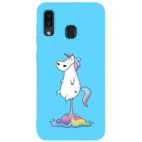 Чохол-накладка TOTO Matt TPU 2mm Print Case Samsung Galaxy A20/A30 #30 Unicorn Puk Sky Blue