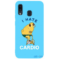 Чохол-накладка TOTO Matt TPU 2mm Print Case Samsung Galaxy A20/A30 #5 Hate Cardio Sky Blue