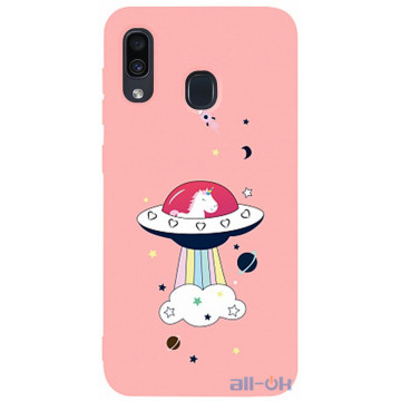 Чохол-накладка TOTO Matt TPU 2mm Print Case Samsung Galaxy A20/A30 #17 Ufo Pink