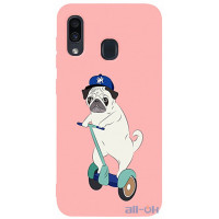 Чохол-накладка TOTO Matt TPU 2mm Print Case Samsung Galaxy A20/A30 #2 Dog Skate Pink
