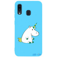 Чохол-накладка TOTO Matt TPU 2mm Print Case Samsung Galaxy A20/A30 #1 Unicorn Circle Sky Blue