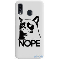 Чохол-накладка TOTO Pure TPU 2mm Print Case Samsung Galaxy A20/A30 #4 Cat Nope White