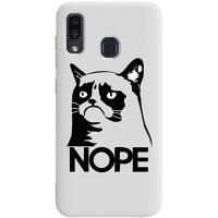 Чохол-накладка TOTO Pure TPU 2mm Print Case Samsung Galaxy A20/A30 #4 Cat Nope White