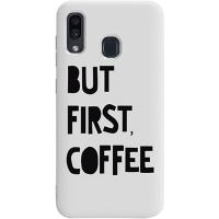 Чохол-накладка TOTO Pure TPU 2mm Print Case Samsung Galaxy A20/A30 #41 First Coffee White