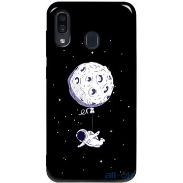 Чохол-накладка TOTO Pure TPU 2mm Print Case Samsung Galaxy A20/A30 #47 Space Moon Black