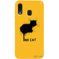 Чохол-накладка TOTO Pure TPU 2mm Print Case Samsung Galaxy A20/A30 #48 Inkcat Yellow