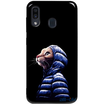 Чохол-накладка TOTO Pure TPU 2mm Print Case Samsung Galaxy A20/A30 #76 Catcoat Black