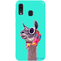 Чохол-накладка TOTO Pure TPU 2mm Print Case Samsung Galaxy A20/A30 #8 Lama Glasses Mint
