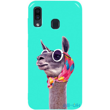 Чохол-накладка TOTO Pure TPU 2mm Print Case Samsung Galaxy A20/A30 #8 Lama Glasses Mint