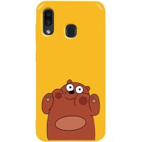 Чохол-накладка TOTO Pure TPU 2mm Print Case Samsung Galaxy A20/A30 #56 Bear Ups Yellow
