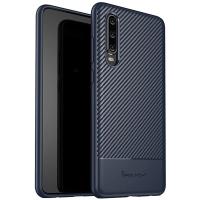 Чохол-накладка Ipaky Carbon Fiber Series/TPU Case With Carbon Fiber Huawei P30 Pro Blue