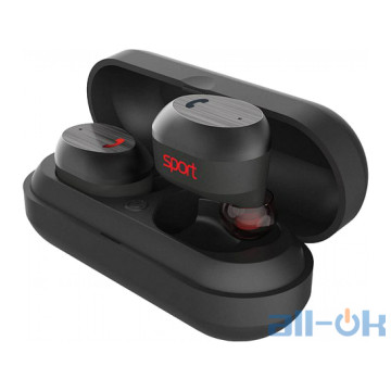 Навушники TWS ("повністю бездротові") ELARI NanoPods Sport Black (NPS-2)