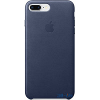 Чохол-накладка Apple Leather Case iPhone 8 Plus / 7 Plus Midnight Blue (MQHL2)