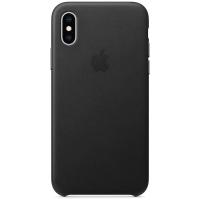 Чохол-накладка Apple iPhone XS Leather Case - Black (MRWM2)