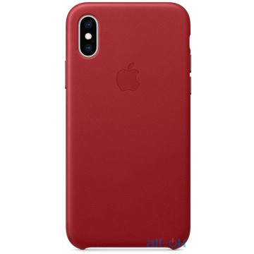 Чохол-накладка Apple iPhone XS Max Leather Case - PRODUCT RED (MRWQ2)