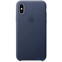 Чохол-накладка Apple iPhone XS Max Leather Case - Midnight Blue (MRWU2)