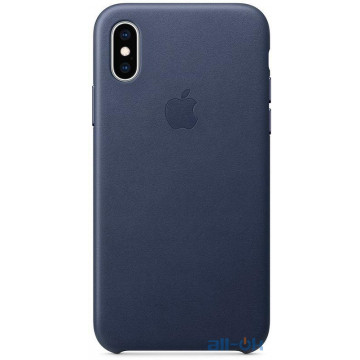 Чохол-накладка Apple iPhone XS Max Leather Case - Midnight Blue (MRWU2)