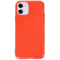 Чохол-накладка TOTO TPU Carbon Fiber 2,0mm Case Apple iPhone 11 Red