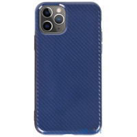 Чохол-накладка TOTO TPU Carbon Fiber 2,0mm Case Apple iPhone 11 Pro Max Navy Blue