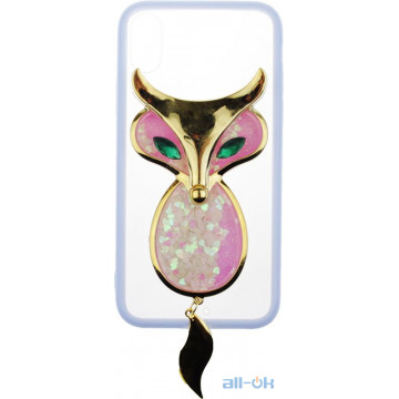 Чохол-накладка TOTO TPU Case Decorative Stones IPhone X A Fox Purple
