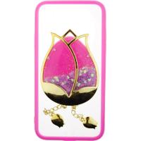 Чохол-накладка TOTO TPU Case Decorative Stones IPhone X Rose Flower Pink