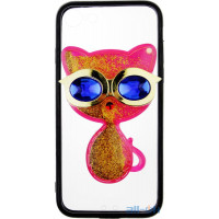 Чохол-накладка TOTO TPU Case Decorative Stones IPhone X Cat Pink