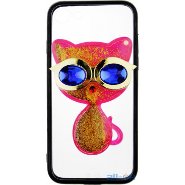 Чохол-накладка TOTO TPU Case Decorative Stones IPhone X Cat Pink