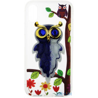 Чохол-накладка TOTO TPU Case Decorative Stones IPhone X Owls Purple