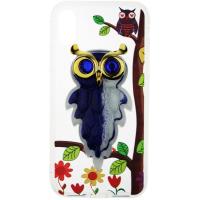 Чохол-накладка TOTO TPU Case Decorative Stones IPhone X Owls Purple