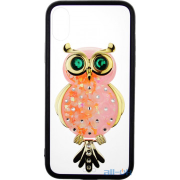 Чохол-накладка TOTO TPU Case Decorative Stones IPhone X Owl Black