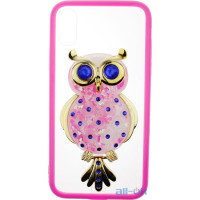 Чохол-накладка TOTO TPU Case Decorative Stones IPhone X Owl Pink