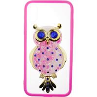 Чохол-накладка TOTO TPU Case Decorative Stones IPhone X Owl Pink