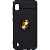 Чохол-накладка TOTO Car Magnetic Ring TPU Case Samsung Galaxy A10 Black/Gold