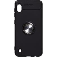 Чохол-накладка TOTO Car Magnetic Ring TPU Case Samsung Galaxy A10 Black/Silver