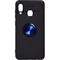 Чохол-накладка TOTO Car Magnetic Ring TPU Case Samsung Galaxy A20/A30 Black/Blue